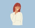 Young woman having bad toothache. Dental and oral health concept