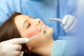 Young woman having a dental treatment