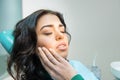 Young woman having toothache. Royalty Free Stock Photo