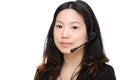 Young woman with headset Royalty Free Stock Photo