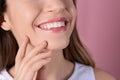 Young woman with healthy teeth and beautiful smile Royalty Free Stock Photo