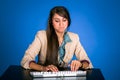 Young woman at the helpdesk Royalty Free Stock Photo