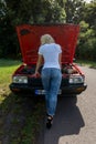 Young Woman in her Car Royalty Free Stock Photo