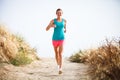 Young woman on her evening jog