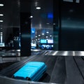 Arrived luggage going around on a conveyor belt Royalty Free Stock Photo