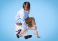 Young woman in high heels massaging her tired legs Royalty Free Stock Photo