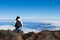 Young Woman in High Mountain Range