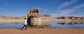 Hiking on Lake Powell, Utah, USA Royalty Free Stock Photo