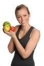 Young Woman Holding Apples Royalty Free Stock Photo