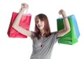 Young Woman Holding Colorful Shopping Bags Royalty Free Stock Photo