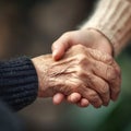 young woman holding the hand of a senior 2