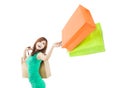 Young woman holding shopping bag Royalty Free Stock Photo