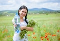 Young woman holding water bottle Royalty Free Stock Photo