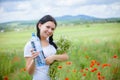 Young woman holding water bottle Royalty Free Stock Photo