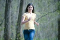 Young woman jogging.