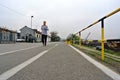 Young woman jogging in early morning