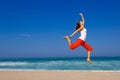 Young woman jumping Royalty Free Stock Photo