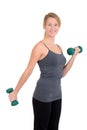 Young woman lifting weights Royalty Free Stock Photo