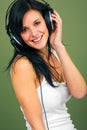 Young woman listening music Royalty Free Stock Photo