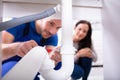 Male Plumber Fixing Sink Pipe Royalty Free Stock Photo