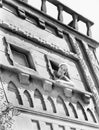 Young woman looking out of an window of an castle Royalty Free Stock Photo