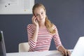 Young woman making call Royalty Free Stock Photo