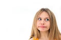 Young woman making a funny grimace Royalty Free Stock Photo