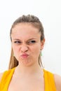 Young woman making a funny grimace Royalty Free Stock Photo