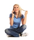 Young woman making a phone call