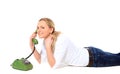 Young woman making phone call Royalty Free Stock Photo