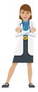 Young Woman Medical Doctor Cartoon Mascot