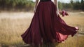 Exquisite Burgundy Long Dress: Romantic Goth Style With Dark Pink And Dark Gray Accents