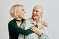 Young Woman with Mom Laughing Joyfully Royalty Free Stock Photo