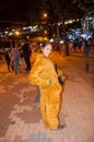 Young woman with monster costume