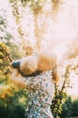 Young Woman Mother Hugging And Kissing Her Baby Son In Sunny Garden. Outdoor Summer Portrait Royalty Free Stock Photo