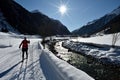 Nordic Skiing in Kaunertal, Otztaler Alpen, Tirol, Austria