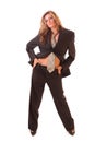 Young woman in office suit isolated Royalty Free Stock Photo