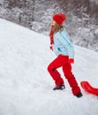 Young woman outdoor in winter