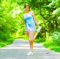 Young Woman Outdoor Workout Royalty Free Stock Photo