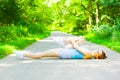 Young Woman Outdoor Workout Royalty Free Stock Photo