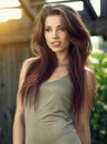 Young woman outdoors portrait.