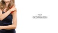 Young woman pain in shoulder pattern Royalty Free Stock Photo