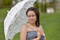 Young woman with parasol