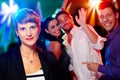 Young woman at a party looking outsider Royalty Free Stock Photo