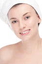 Young woman with perfect health skin of face Royalty Free Stock Photo