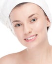 Young woman with perfect health skin of face Royalty Free Stock Photo