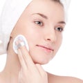 Young woman with perfect health skin of face Royalty Free Stock Photo