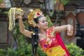 Young woman performs traditional Balinese dance Royalty Free Stock Photo