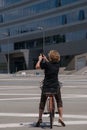 Young woman photographing with a cellphone