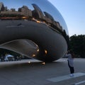 Photographing reflection in Chicago